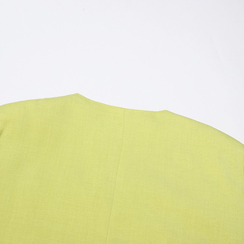 Women's Clothing Temperamental commuting one button V neck 2024 new design sense splicing three dimensional large plate_voghion.com