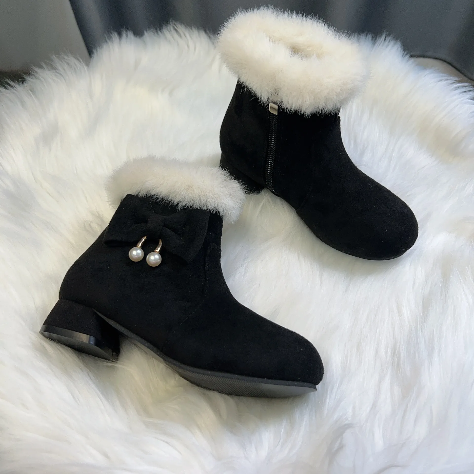 Rot Schwarz Kinder Für Mädchen Jungen Baby Dicken Schnee Stiefeletten Sapato Warme Winter Boot Baumwolle Junge Kinder Mädchen Schuhe größe_voghion.com
