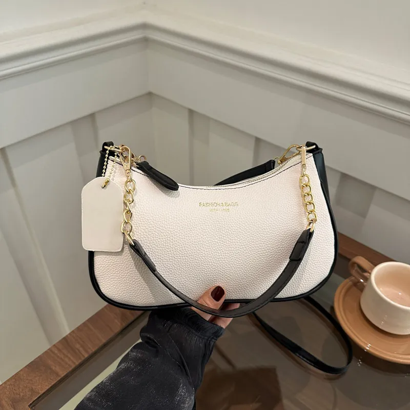 The 2025 Best-selling Single-shoulder Handbag Trendy, Fashionable, Has Unique Underarm Texture, And Is A Niche New Moon_voghion.com