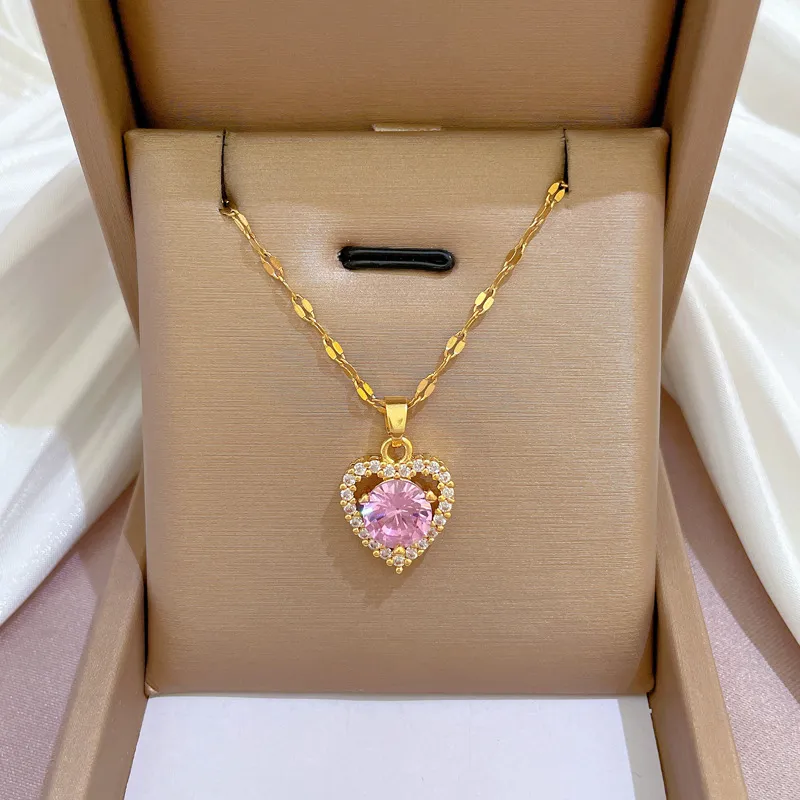 Collane con ciondolo in acciaio inossidabile 316L, minimalista, acchiappasogni, collana per donna, girocollo con nappa, gioielli alla moda per donna_voghion.com