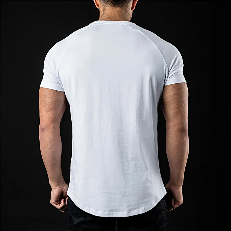 Men's T-Shirts Plain T Shirt Men Fashion Tee Shirts Summer Cotton Short Sleeve Tshirt Fitness Mens Gym Clothing Casual Sports T Shirts 230606_voghion.com
