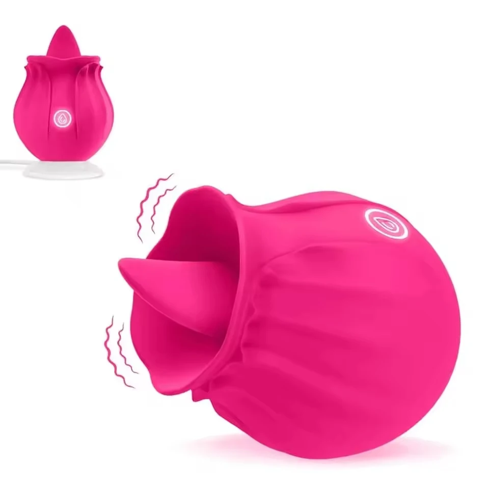 Rosen-vibrator Mit Zungenstimulation Für Damen Und G-punkt_voghion.com