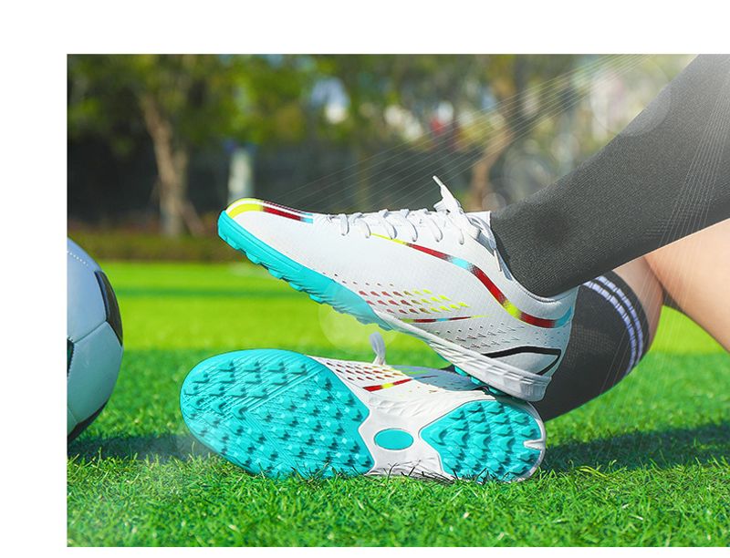 Fußballschuhe Herren und Damen mit langen gebrochn Spikes, professionelle Trainings-Sneakers, Sportschuhe für_voghion.com