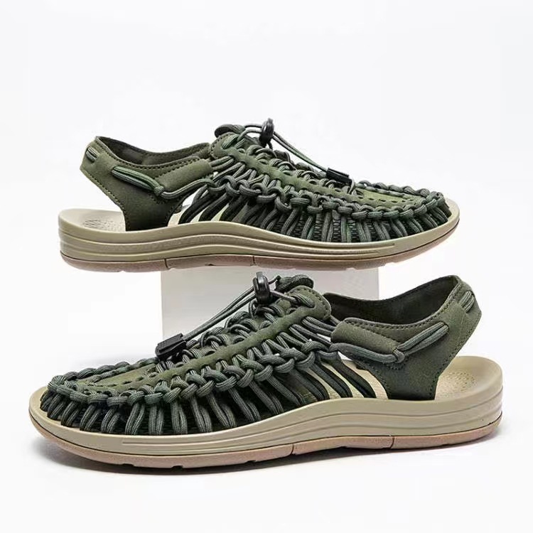 Approvisionnement direct d'usine 2021 nouvelles sandales tissées sandales couple sandales hommes sandales sandales décontractées chaussures de plage sandales_voghion.com