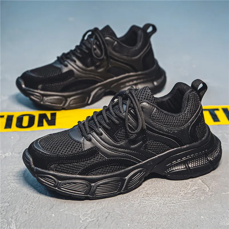 Men Sports New Design Versatile Running Shoes Thick Sole Mesh Free Shipping_voghion.com