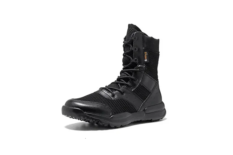 Waterproof Men's Work Ankle Boots Lace Up Motorcycle Boots_voghion.com