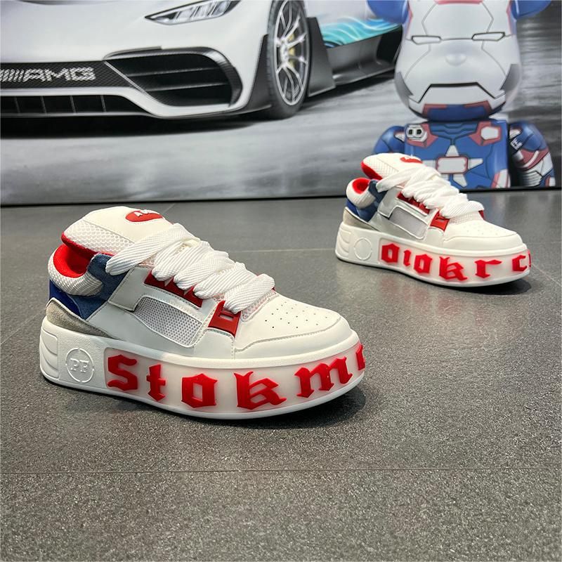 Personalized Fashion Comfortable Casual Campus Student Thick Soles Increase Board Shoes Male_voghion.com