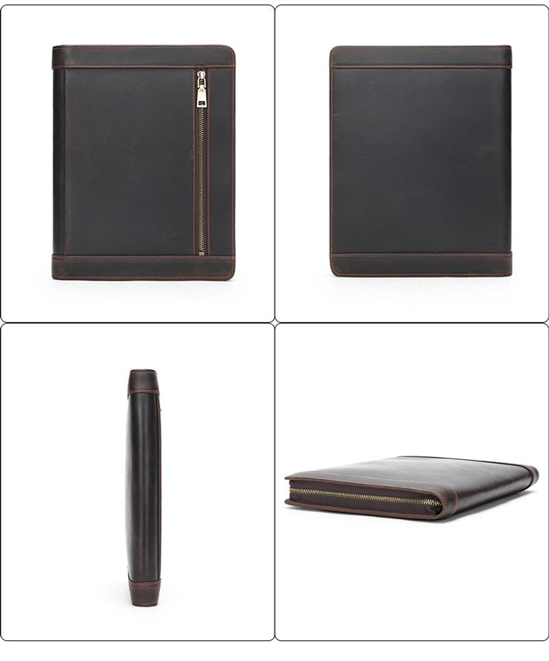 Die neue Crazy Horse Leder Clut, multifunktionale iPad Aufbewahrungstase, große Kapazität Business Retro Herren_voghion.com