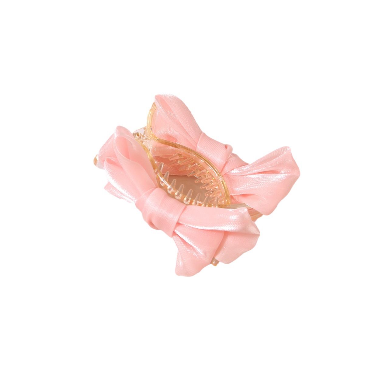 Chignon princesse avec nœud en résille, pince à cheveux d'été pour cheveux longs_voghion.com