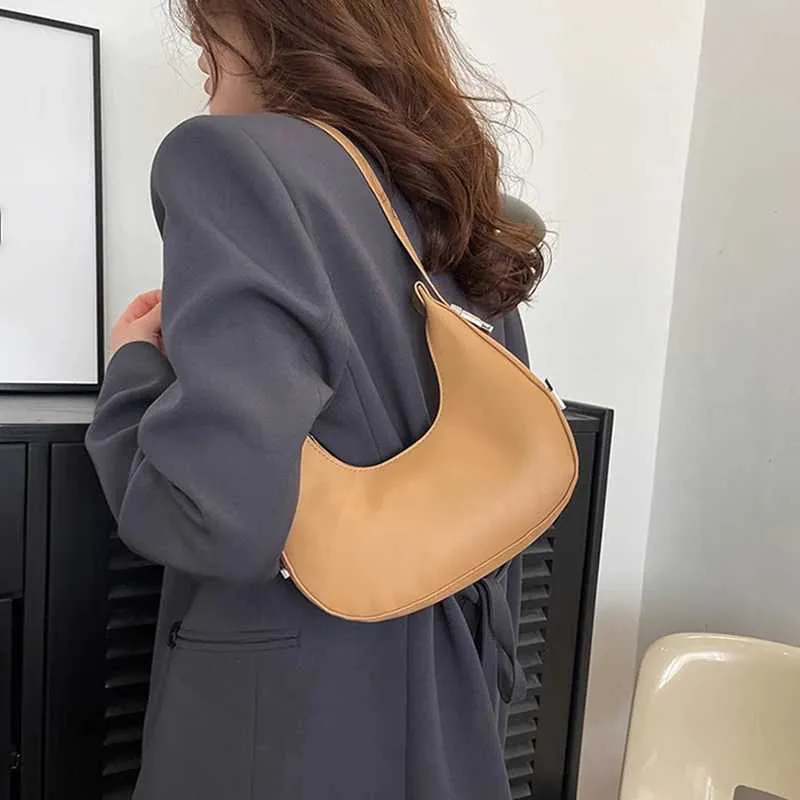 Borsa a tracolla semplice da donna in pelle PU con tracolla alla moda Y241115_voghion.com