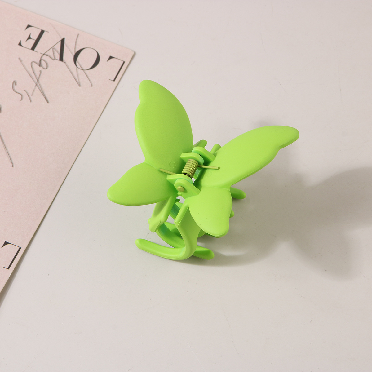 Schmetterlings-Haarklammer, Haarschmuck, mattierter Sprühfarbeneffekt, Persönlichkeit, modischer Hinterkopf-Haarklammer_voghion.com