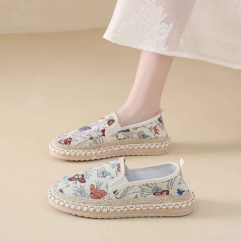 2024 new thick soled cloth women's casual every single shoe shallow mouth flat a slip-on lazy fashion shoes_voghion.com