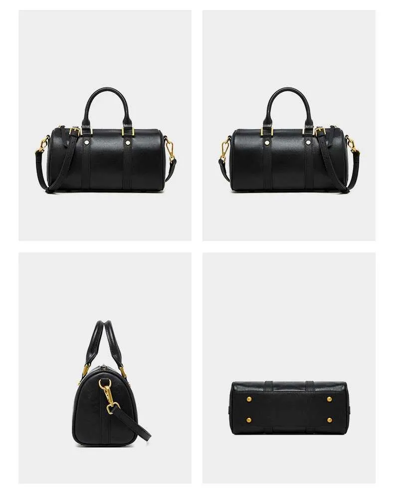 Borsa boston donna in vera pelle borsa a spalla e tracolla_voghion.com