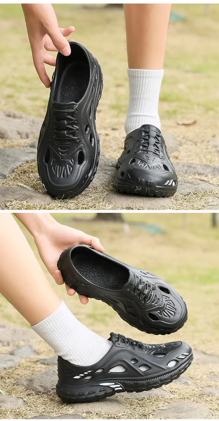 Summer Hole Sandals For Men Lightweight Eva Breathable Slippers_voghion.com