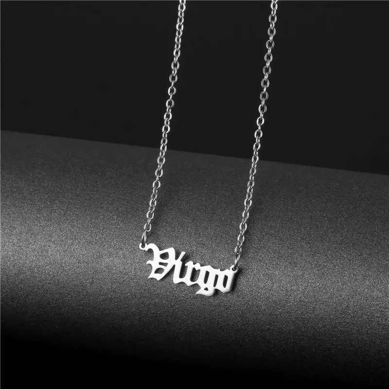 Pendentif Capricorne Verseau Poissons Bélier Taureau Gémeaux Cancer Balance Scorpion Deux Colliers du Zodiaque 12 Constellations_voghion.com