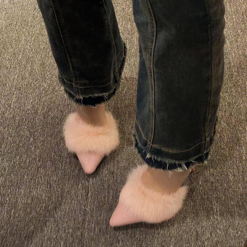 Mao High Slim Heel Sandalen für Oberbekleidung 2023 Frühling und Herbst Neue vielseitige französische spitze Halbschuhe Damentrend_voghion.com