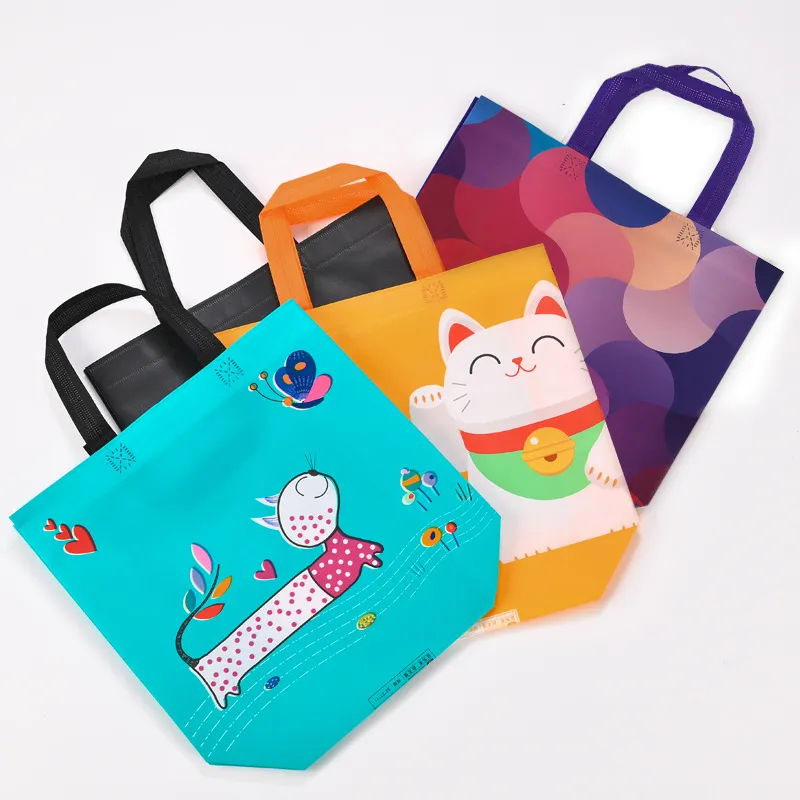Non-woven Fabric Reusable Shopping Bags 4 Sizes Foldable Tote Grocery Clothes Storage Travel Eco Friendly Shopper Bag_voghion.com