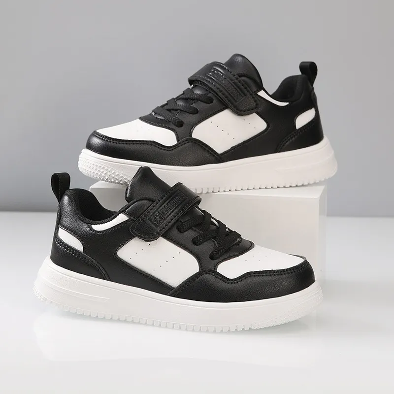All White Leather Youth Shoes Fashion Kids Children Student Tennis Running Sneakers Happysteps Sport Trainers For Boys_voghion.com