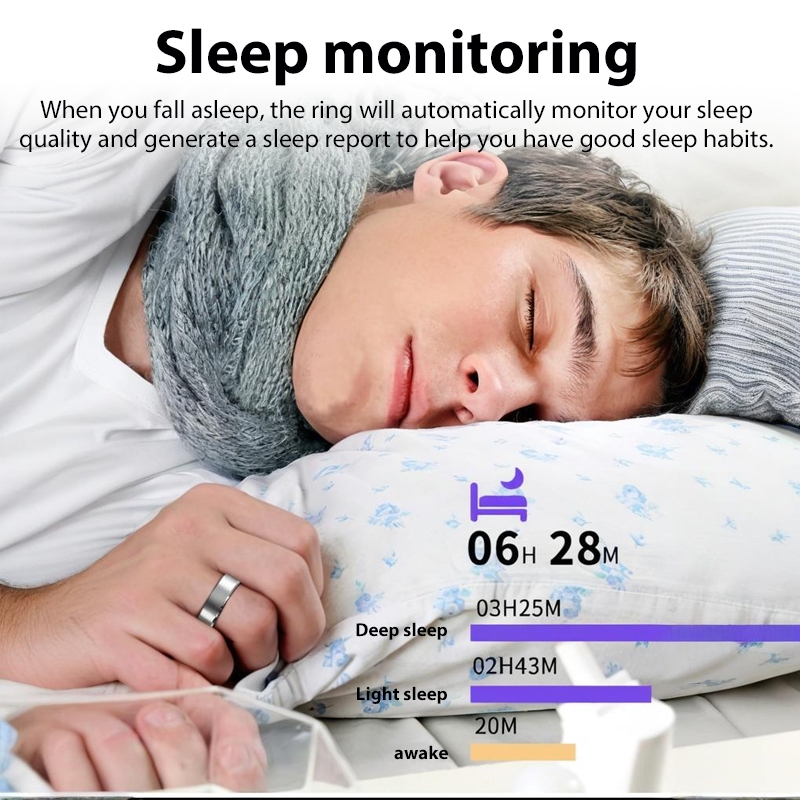R5 Smart Ring Multifunctional Waterproof Fitness Heart Rate Blood Oxygen Sleep Monitoring_voghion.com