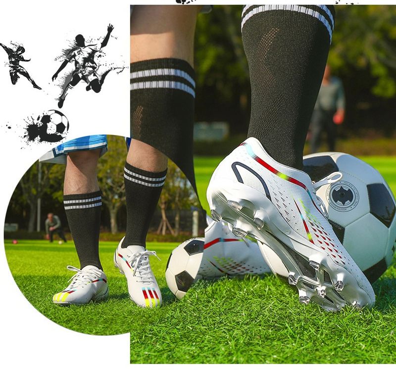 Fußballschuhe Herren und Damen mit langen gebrochn Spikes, professionelle Trainings-Sneakers, Sportschuhe für_voghion.com
