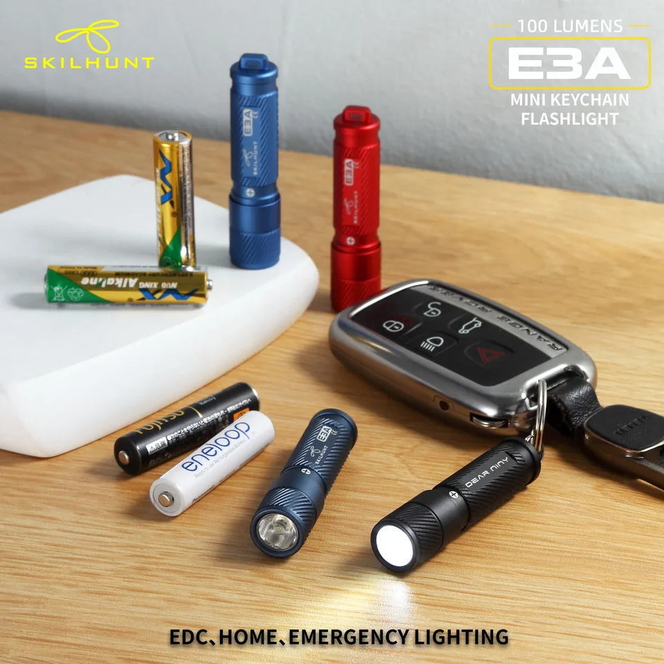 Mini lampe torche porte-clés EDC de poche E3A AAA 100 lumens_voghion.com