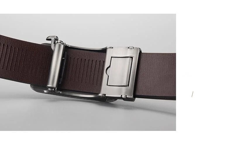 Genuine Leather Men's Automatic Buckle Belt Business Style_voghion.com