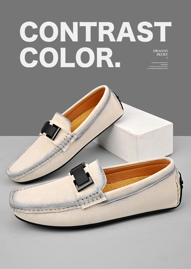 Pánské boty z pravé kůže, luxusní společenské boty, pánské nízké mokasíny, ležérní turistické boty_voghion.com