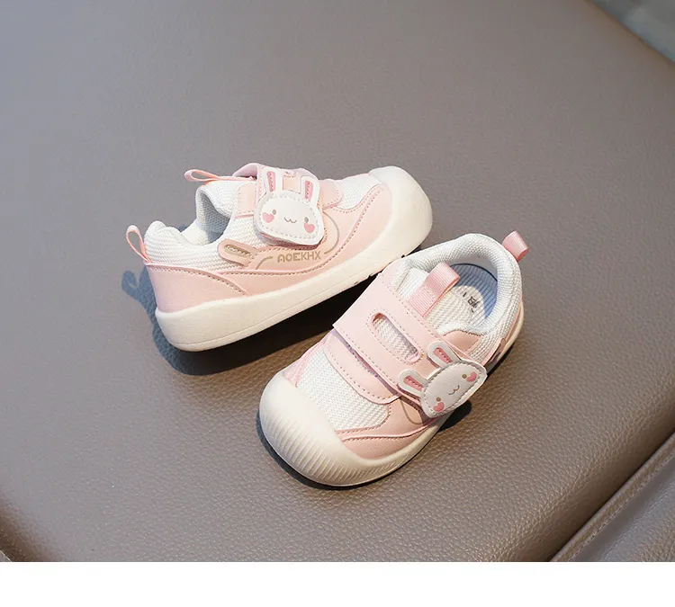 Çocuklar Yumuşak Tabanlı İlk Yürüteçler Bebek İlkbahar Sonbahar File Üst Cutefeet Çocuk Günlük Spor Ayakkabıları Yürümeye Başlayan Çocuk Kaymaz_voghion.com