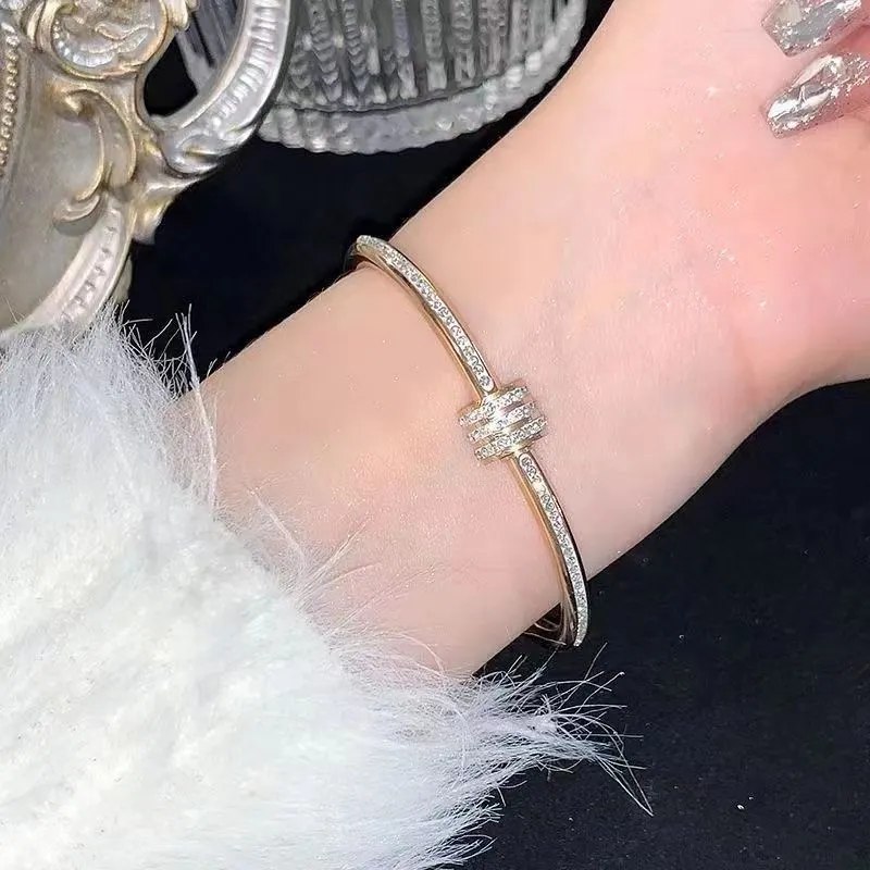 gold Bangle Bracelets For Women Daughter Mom Sier Tennis Indian Fashion Unisex Jewelry Designer Women Jewlery Party_voghion.com