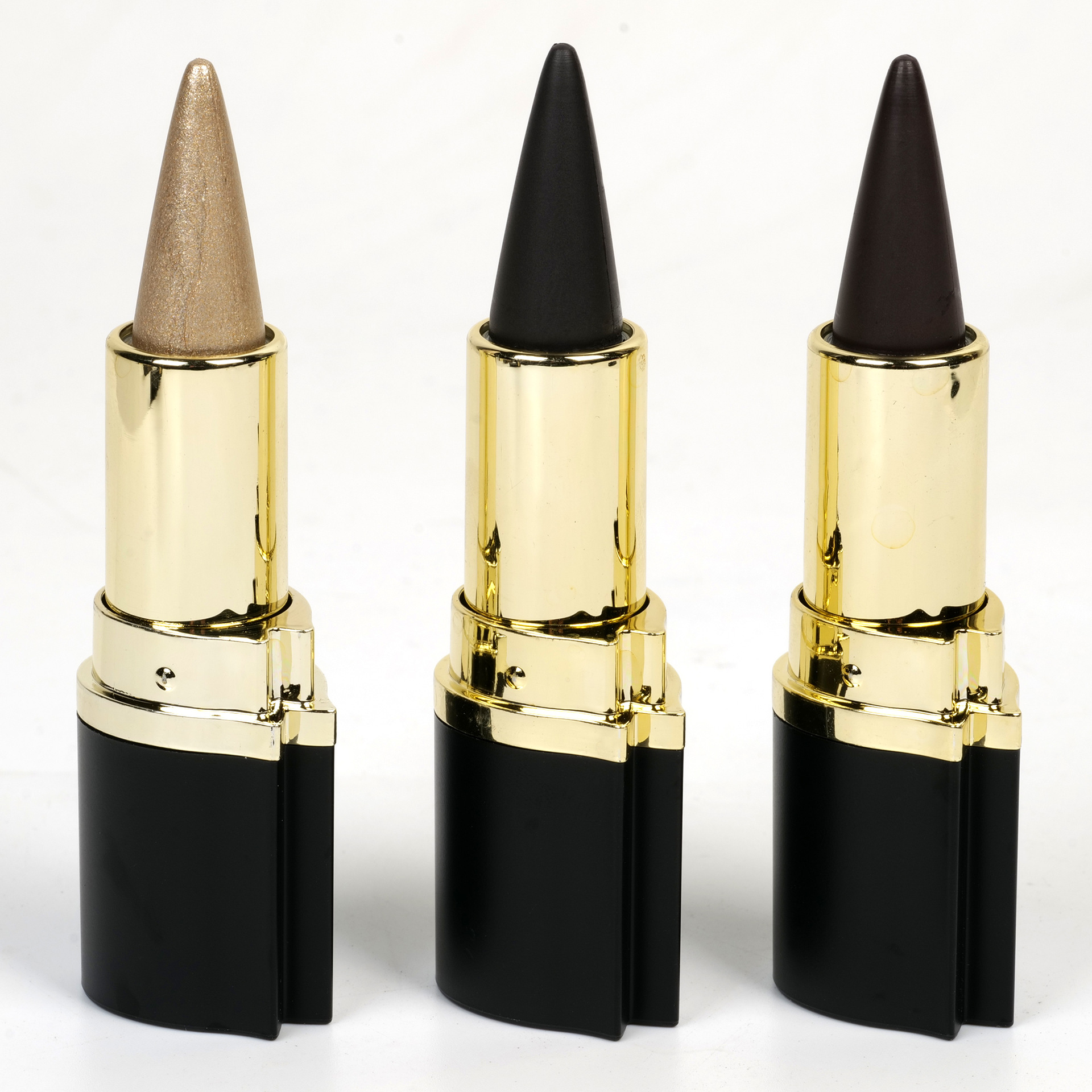 MISS ROSE Pointed - Tip Eyeliner Gel Pencil - 3 - Color Waterproof, Intense Single - Color, Create Charming Eyeliner With One Stroke