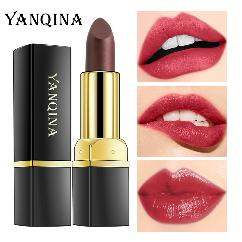 Nouveau YANQINA Yanqina Black Rose Rouge à Lèvres Chaud Changement Progressif Maquillage Affichage De Couleur Rouge à Lèvres Hydratant Changement De Couleur Rouge à Lèvres_voghion.com