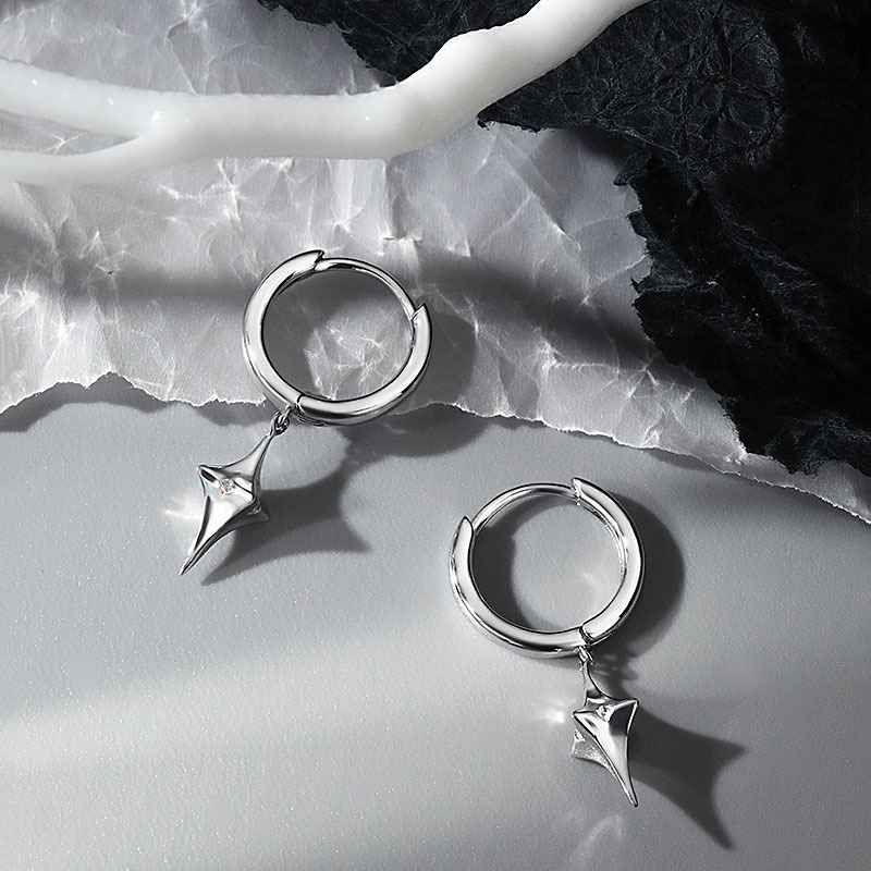 Starlight Tide Men's Earrings Fashion Cool Style Star Single Earrings Korean Edition Personalized Trendy Style Star Men's Earrings