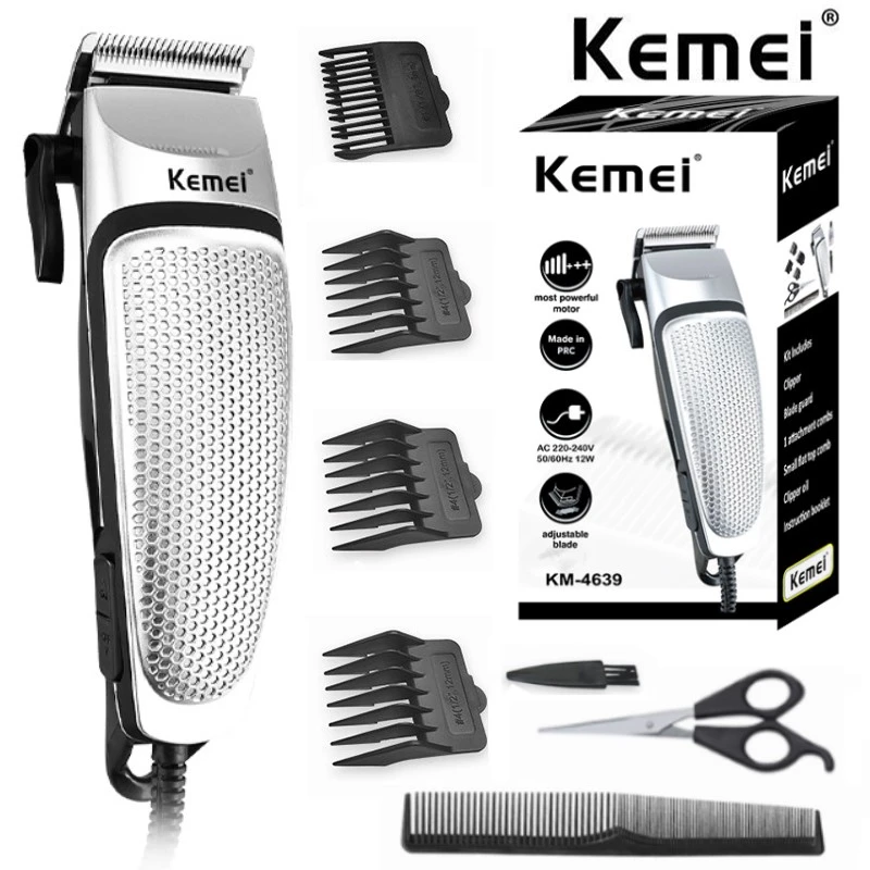 Kemei KM-4639 Electric Clipper Hair Clippers Professional Trimmer Household Low Noise Beard Machine Personal Care Haircut Tool YCDC_voghion.com