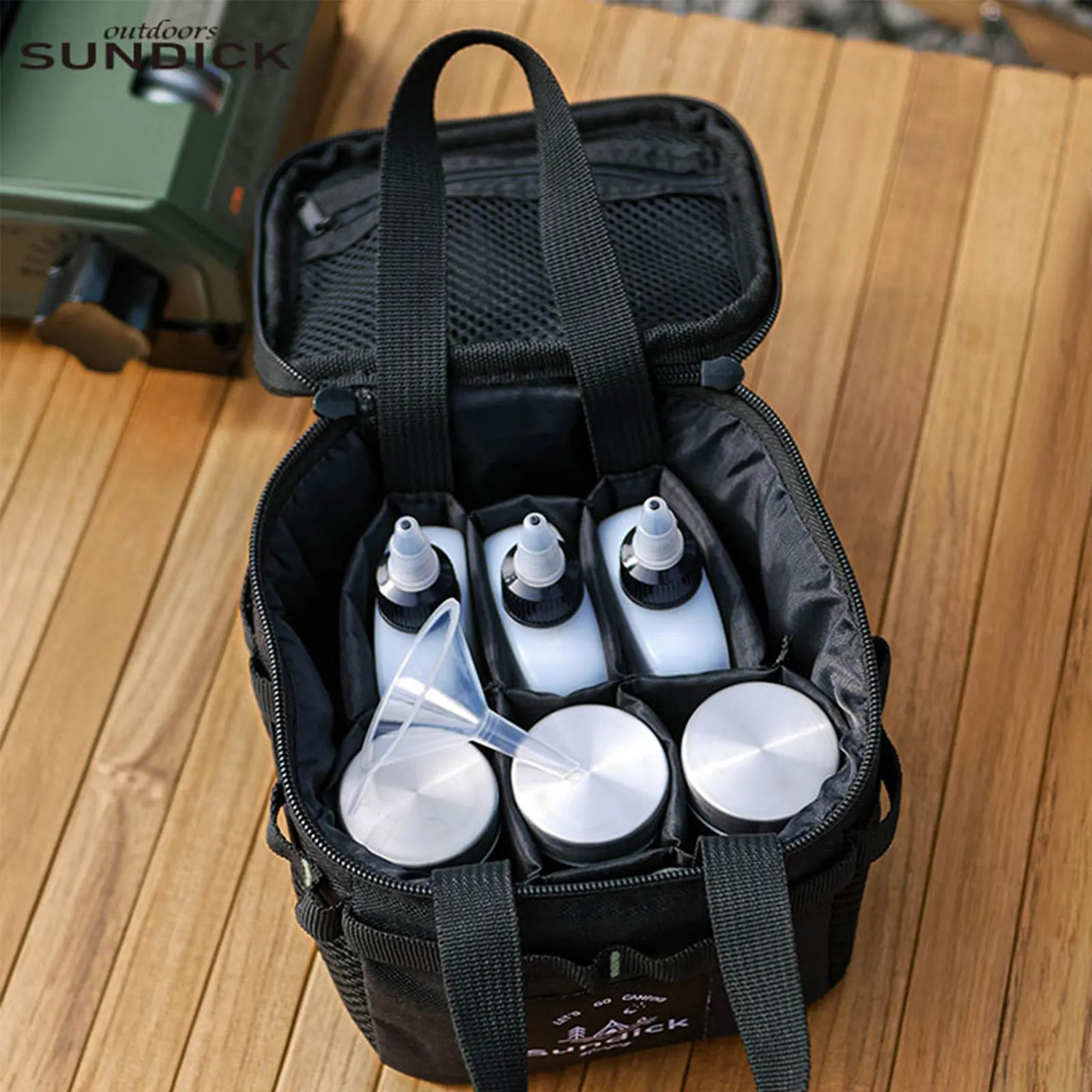 SUNDICK Camp Gewürzglas-Set mit Aufbewahrungstasche, Küchengewürzboxen, tragbar, multifunktional, leicht, für Camping_voghion.com