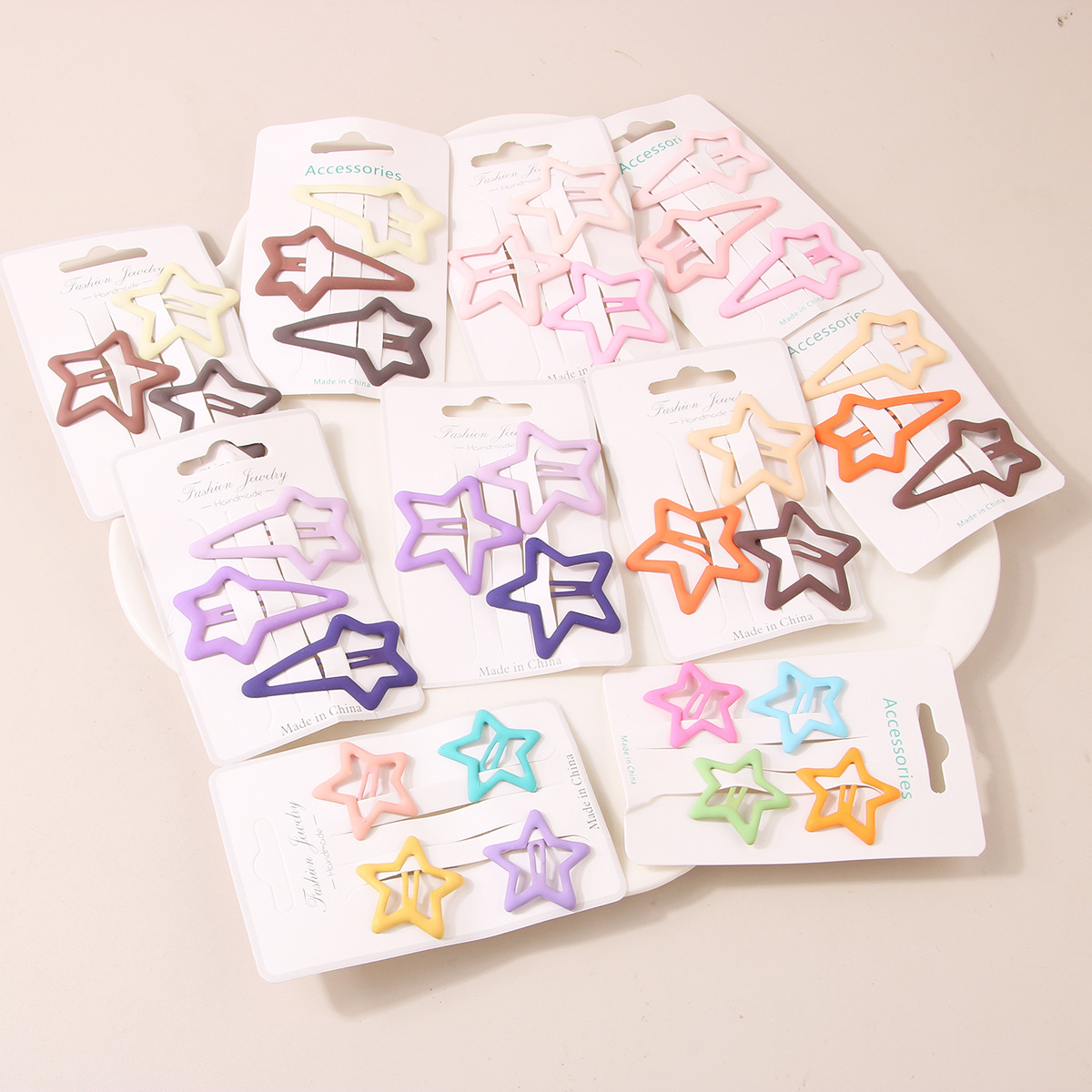 3er-Pack Farbverlaufsfarben Mix and Match Dopamin-Stern-Haarnadel-Set BB-Clip süße und niedliche Haarnadel Kinderhaar-Accessoires_voghion.com