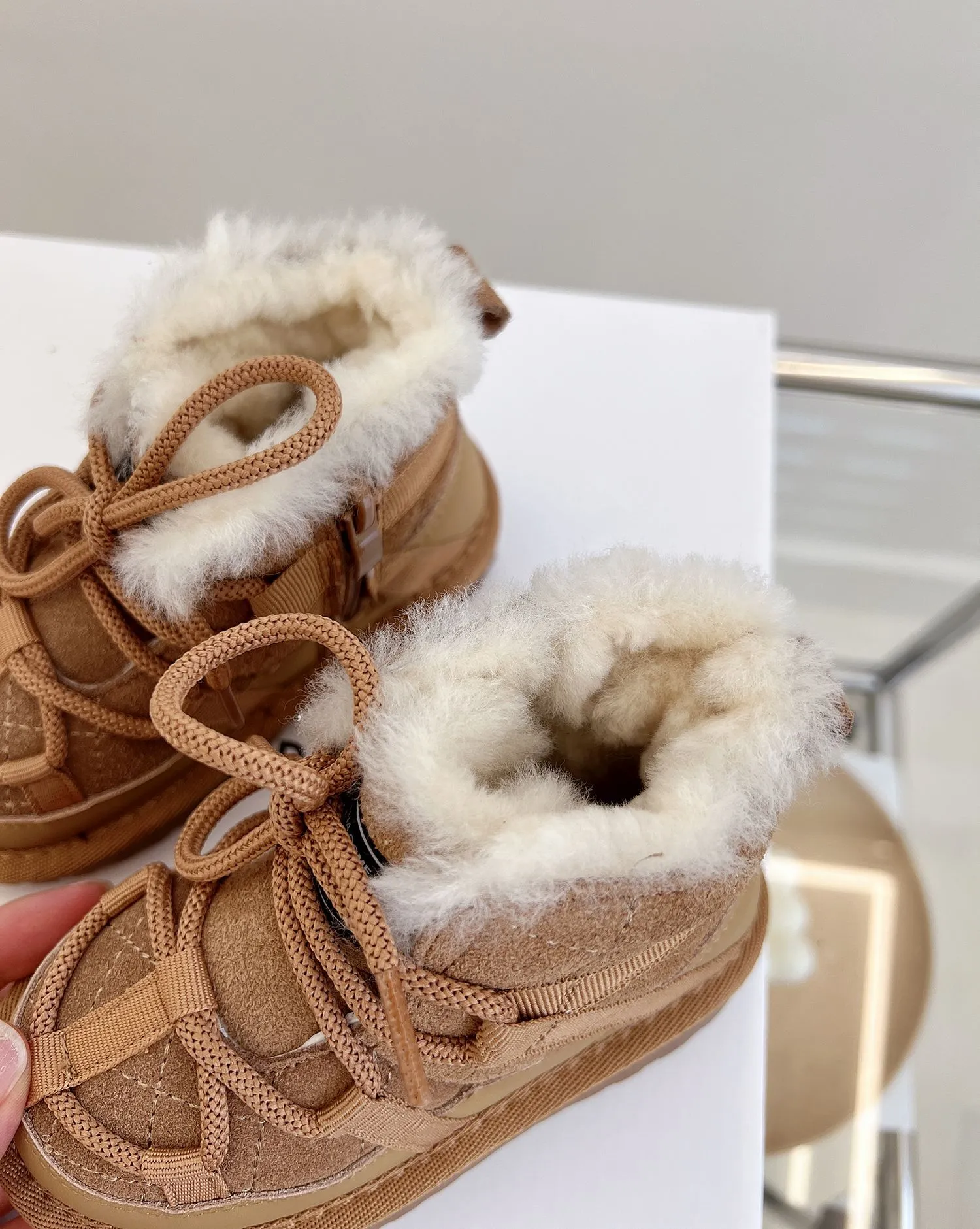 Winter Kids Children Snow Warm Plush Toddler Boys Shoes Non-slip Fashion Kidsnest Baby Girls Boots 1-6 Years Size US_desvips.com