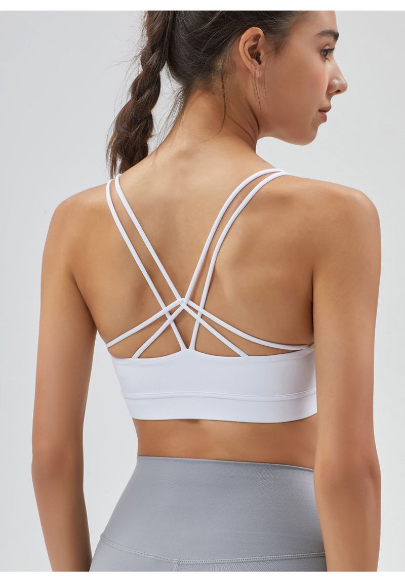 Zomerrugzak sportbeha met een mooie rug voor vrouwen, schokabsorberende medium hoge sterkte Fiess beha, elastisch_voghion.com