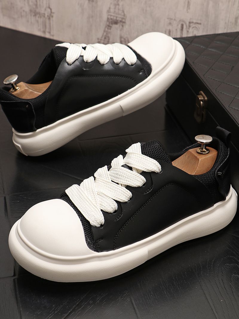 Modische, lässige, atmungsaktive, dicke Sohlen für große Zehen, trendige Low-Top-Boardschuhe, individuell und einfach,_voghion.com