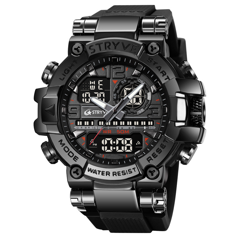 STRYVE Hot Selling Sports Colorful Luminous Electronic Waterproof Wristwatch Multi-Function Student Watch 8025_voghion.com