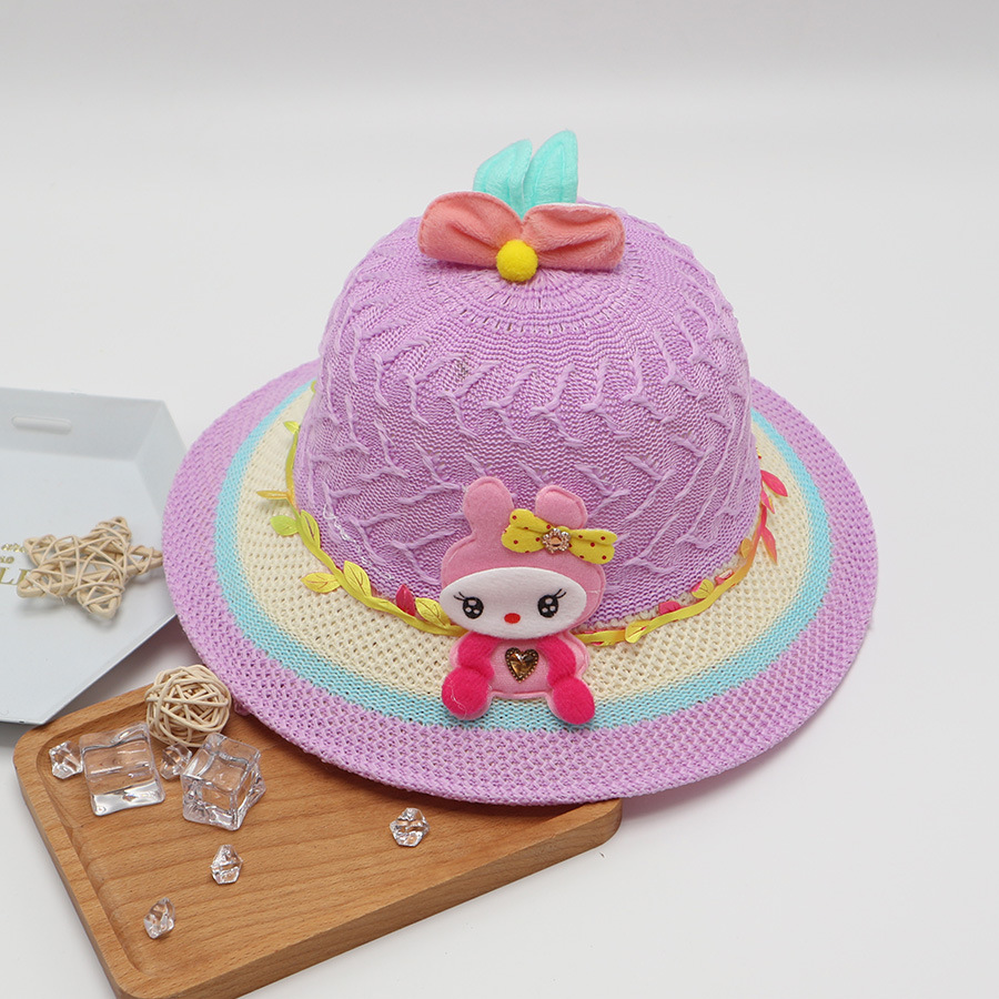 Children's Baby Girl Spring And Autumn Thin Straw Hat Fisherman Hat Kids Hat Summer Girls Sun Hat Sun Protection Spring_voghion.com
