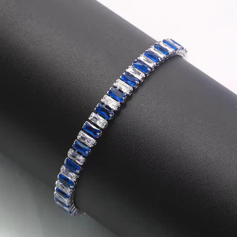 Titanium Zircon Herre Rustfrit Stål Herre Tennisarmbånd Dame Smykker_voghion.com
