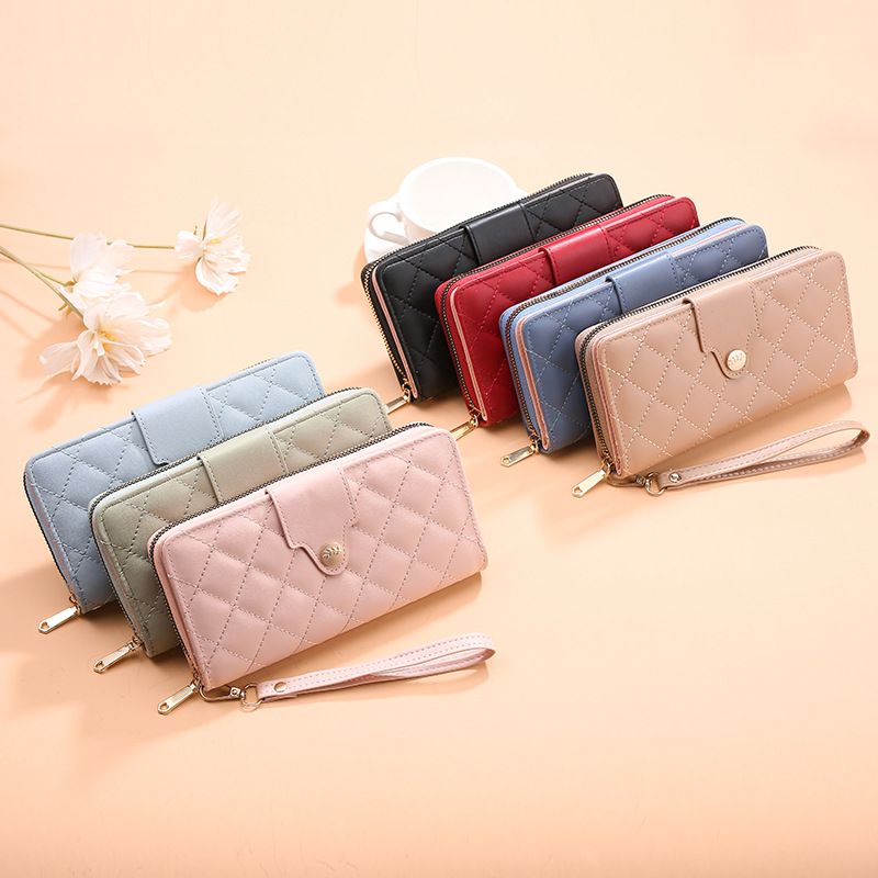 Brieftasche Clutch Lange Damen Weibliche Handy Münze Multifunktions-Kartentasche Kleine Geldbörse Mädchen_voghion.com
