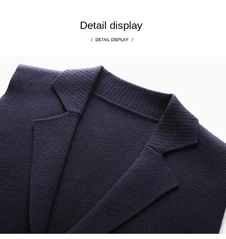 Level 4 Super Anti-pilling Top Grade Pleuche New Autum Lapel Fashion Brand Knit Cardigan Casual Korean Sweater Vest_voghion.com