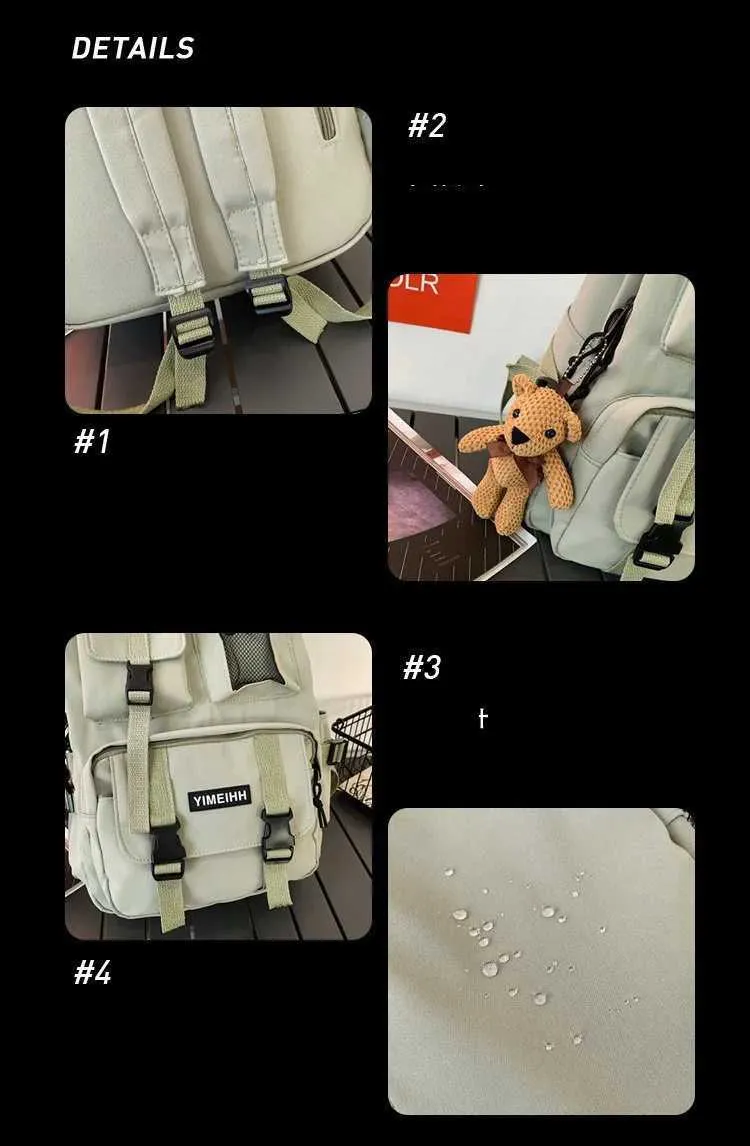 Sac à dos à poches multiples pour hommes, sac de styliste en toile avec boucle, sacs à dos d'ordinateur portable pour adolescents, sacs d'école pour étudiants_voghion.com