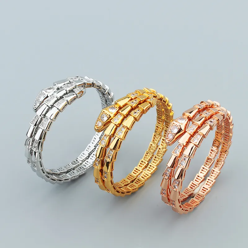 Fashion Unisex snake bracelet plated gold jewelry bracelets for women girls ladies jewlery designer birthday Wedding_voghion.com
