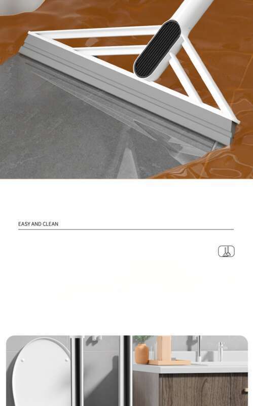 Scopa pieghevole, paletta, set di quattro pezzi di cotone adesivo, mocio in spugna lavabile a mano, combinazione di tre pezzi, con_voghion.com
