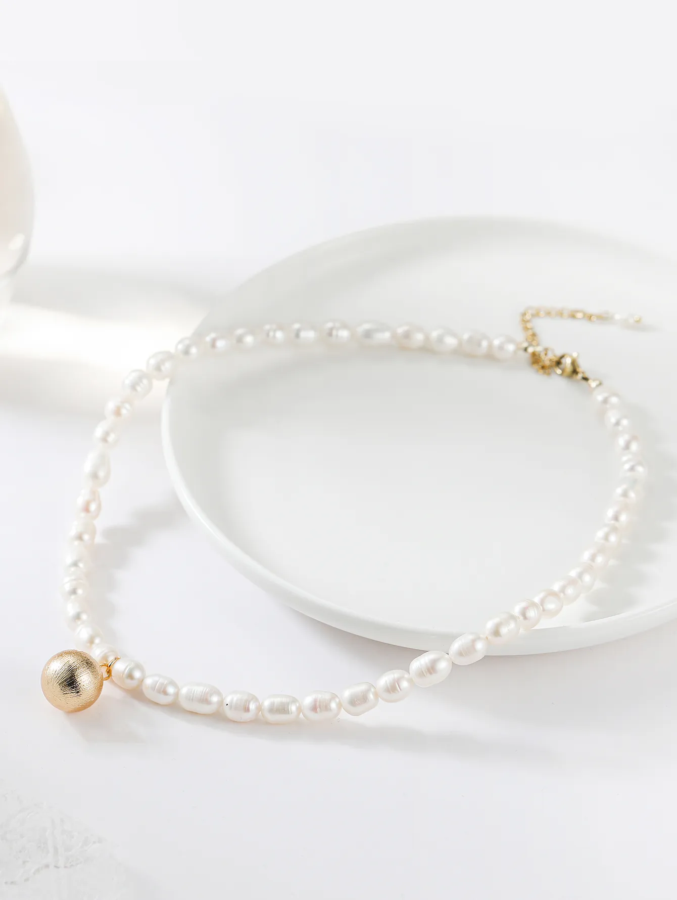 Perlenhalskette Und Armband Set Für Damen Im Retro Stil_voghion.com