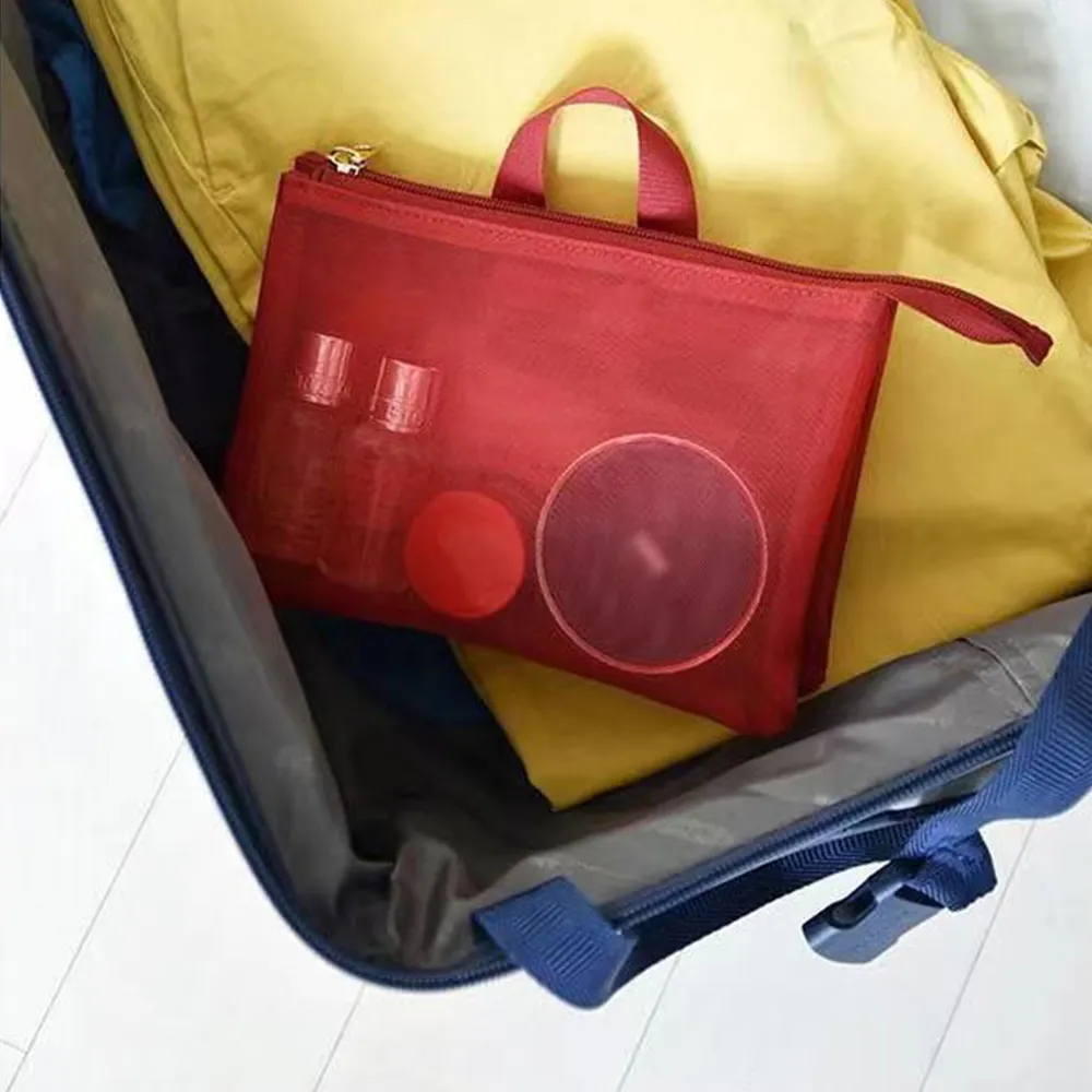 Netzaufbewahrung mit Fach, Kosmetiktaschen, Make-up, tragbare Reise-Kulturtasche, Hautpflege-Toilettenartikel-Organizer-Tasche_voghion.com