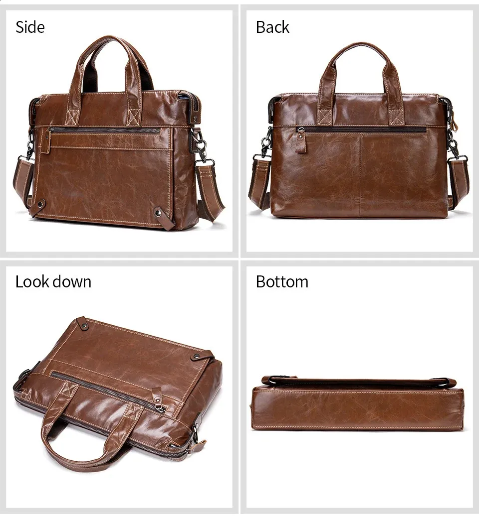 WESTAL Handtaschen Herren Leder Laptoptasche 14 Zoll Herren Messenger Schulter Business Aktentaschen Tragetaschen 910 240822_voghion.com
