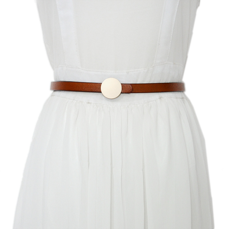Cintura sottile in pelle da donna stile coreano alla moda_voghion.com